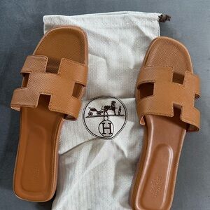 Hermes Dupe Sandals Brown
